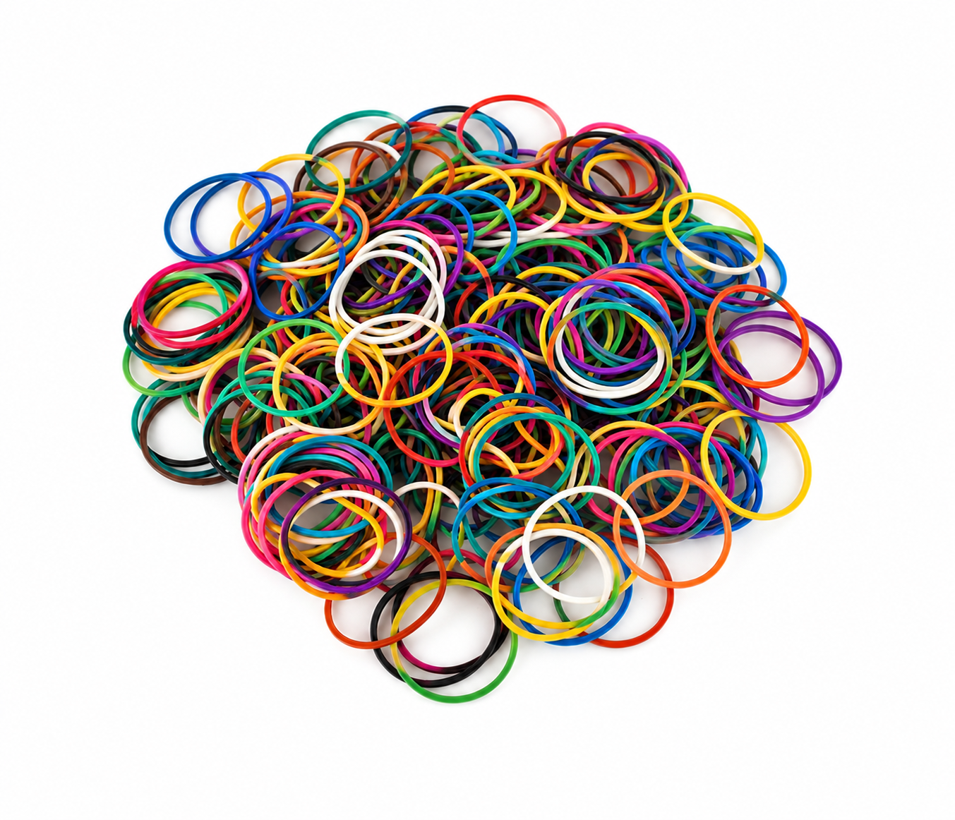 rubber 1000PCS Multicolor Rubber Bands – Assorted Colors, Durable & Heat Resistant - Image 1