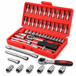 46-Piece Tool Kit with Screwdriver & Socket Set – Portable Storage Case